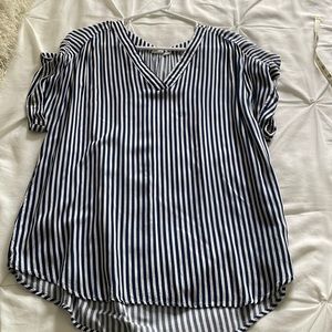 Blue and white striped Gap blouse